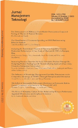 Jurnal Manajemen Teknologi (Indonesian Journal for the Science of Management)