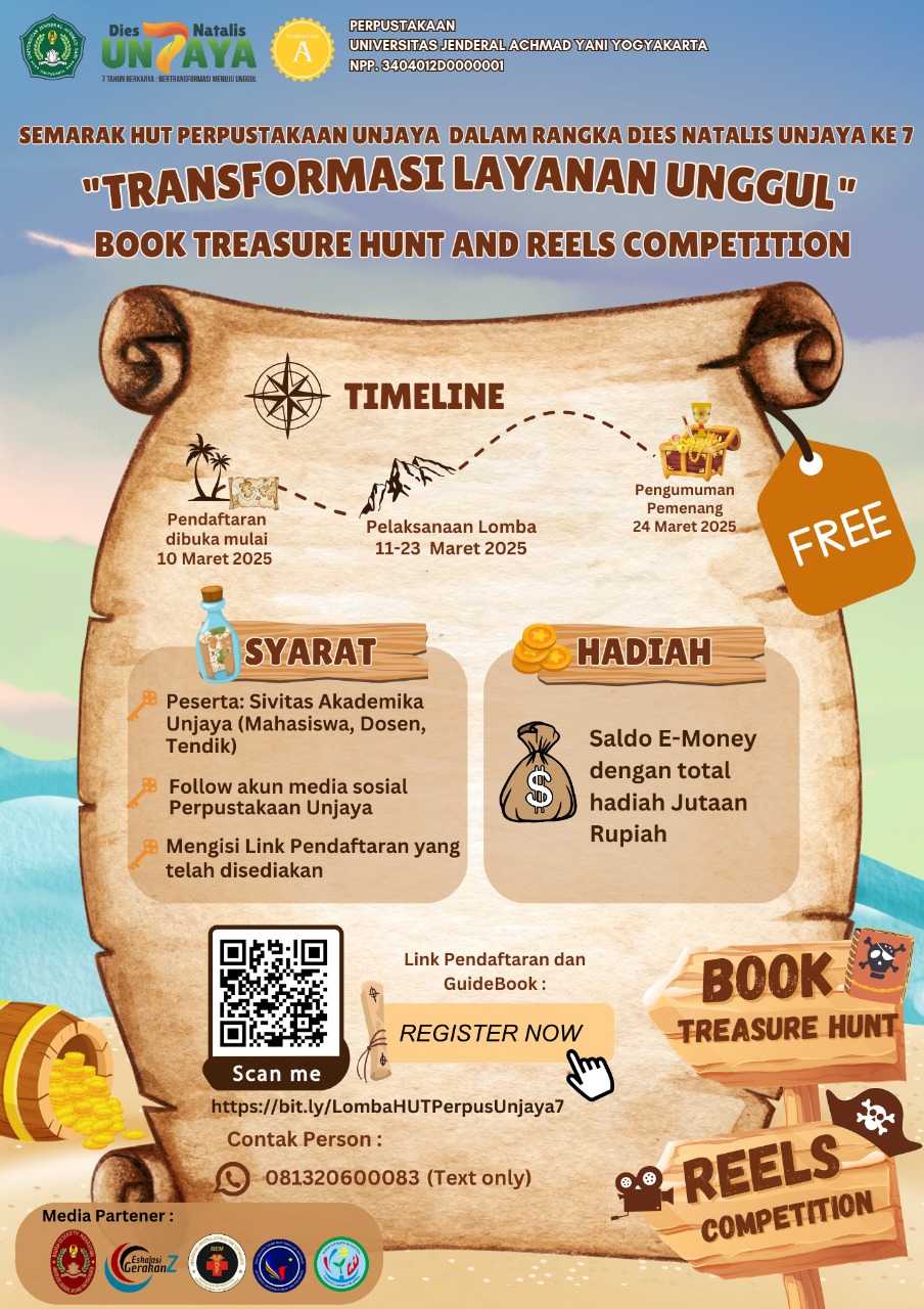 HUT Perpustakaan Unjaya: Semarakkan Dies Natalis ke-7 UNJAYA Lewat Book Treasure Hunt dan Reels Competition